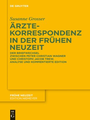 cover image of Ärztekorrespondenz in der Frühen Neuzeit